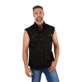 Ringers Western Mens Rob Roy Sleeveless Full Button Work Shirt (118110001) Black