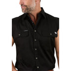 Ringers Western Mens Rob Roy Sleeveless Full Button Work Shirt (118110001) Black