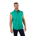 Ringers Western Mens Rob Roy Sleeveless Full Button Work Shirt (118110001) Green