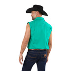 Ringers Western Mens Rob Roy Sleeveless Full Button Work Shirt (118110001) Green
