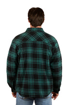 Ringers Western Mens Sawyer L/S Sherpa Flannel Shirt (123038RW) Pine/Charcoal