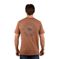 Ringers Western Mens Signature Bull Classic S/S Tee (120004RW) Saddle Brown/Charcoal