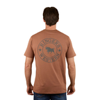 Ringers Western Mens Signature Bull Classic S/S Tee (120004RW) Saddle Brown/Charcoal