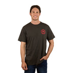 Ringers Western Mens Signature Bull Loose Fit S/S Tee (120201560) Charcoal/Red
