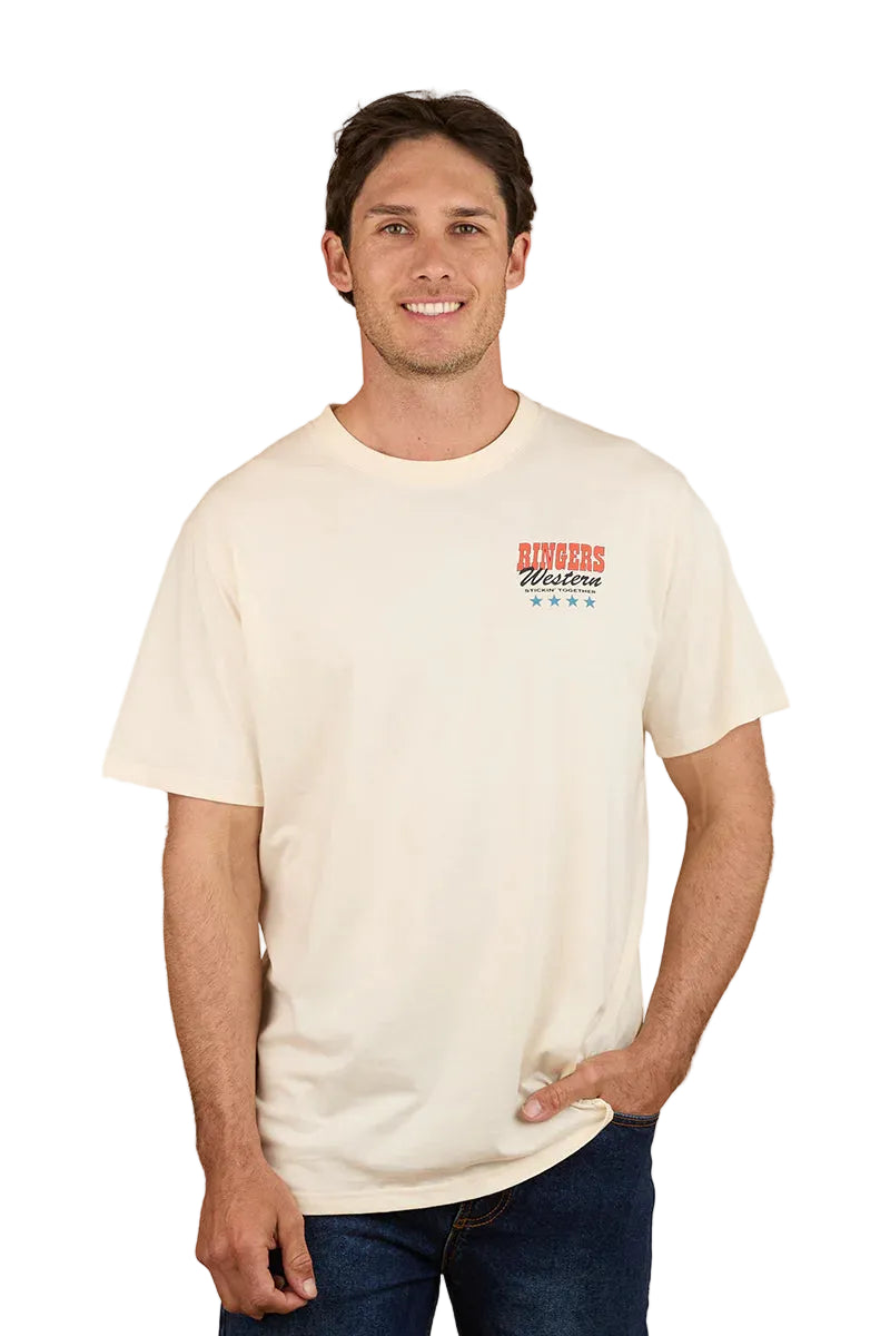 Ringers Western Mens Stickin Together Loose Fit S/S Tee (125039RW) Off White