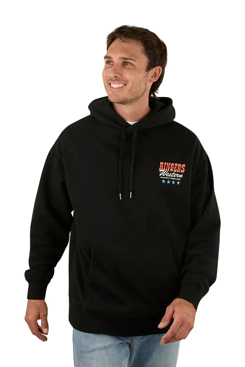 Ringers Western Mens Stickin Together Pullover Hoodie (125013RW) Black