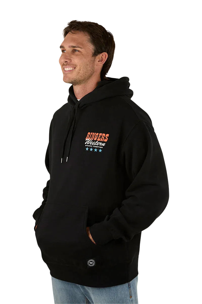 Ringers Western Mens Stickin Together Pullover Hoodie (125013RW) Black
