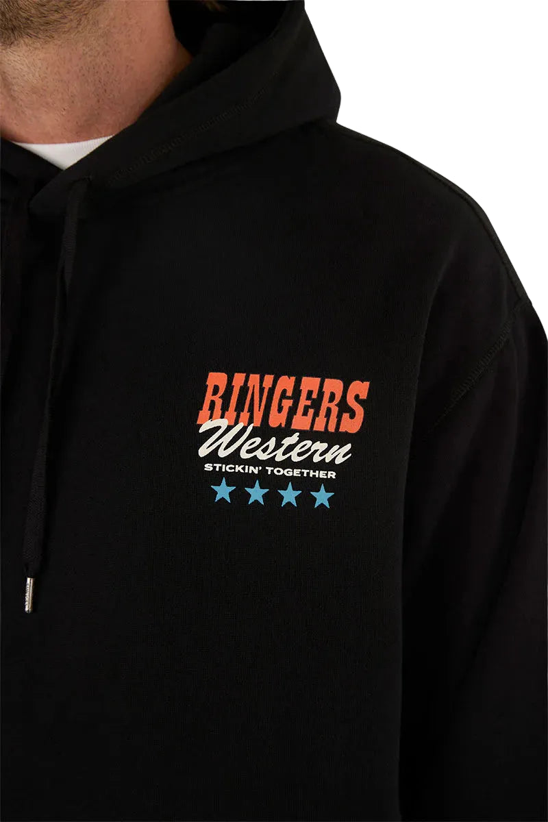 Ringers Western Mens Stickin Together Pullover Hoodie (125013RW) Black