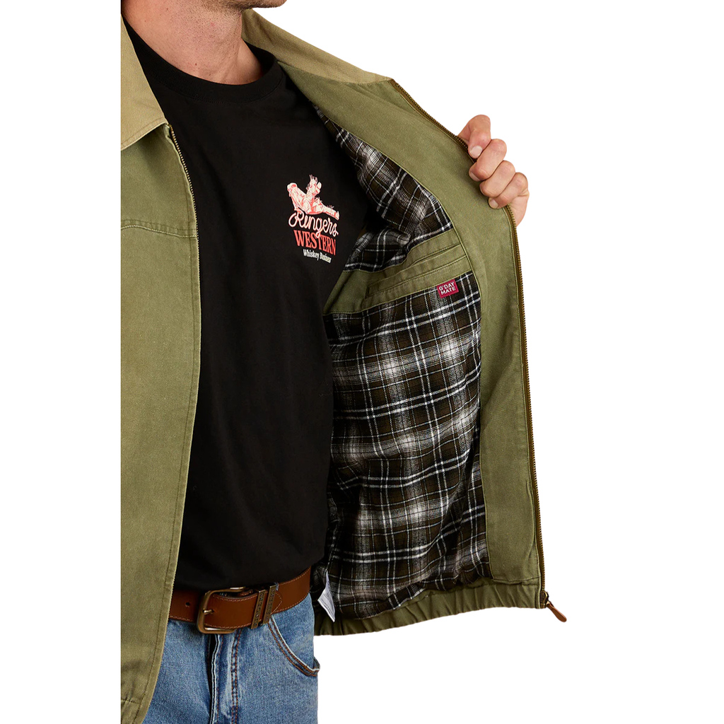 Ringers Western Mens Suffolk Western Bomber Jacket (125017RW) Military Green