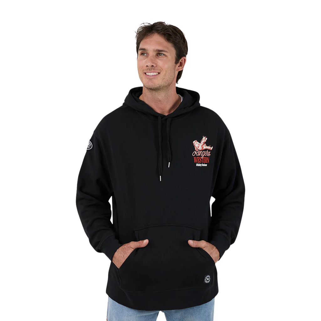 Ringers Western Mens Whiskey Business Pullover Hoodie (125022RW) Black