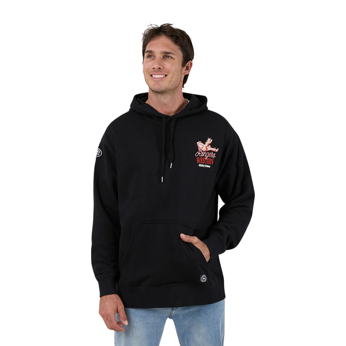 Ringers Western Mens Whiskey Business Pullover Hoodie (125022RW) Black