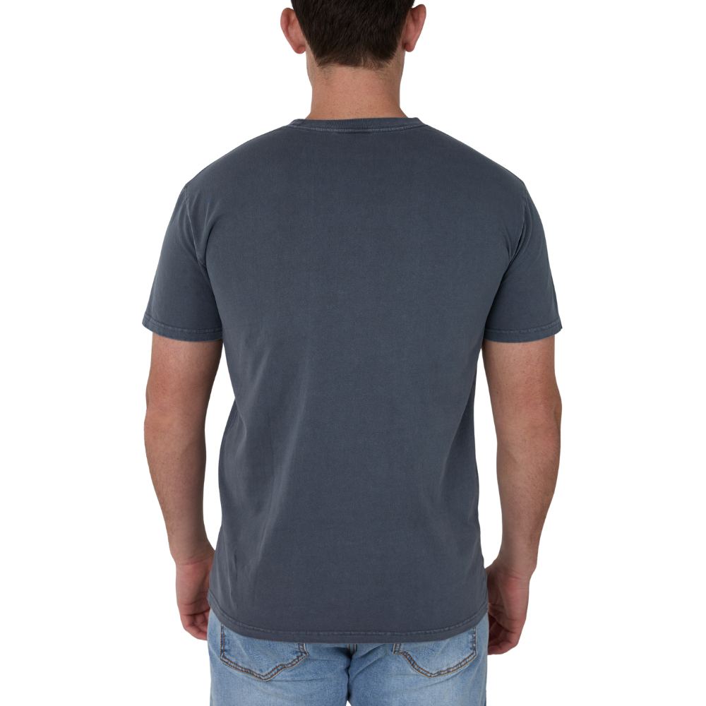 Ringers Western Mens Wild Ridge Eagle Stock Fit S/S Tee  (125186RW)  Washed Black