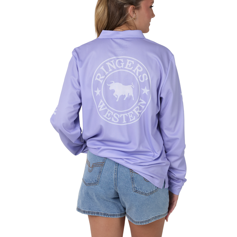 Ringers Western  Signature Bull L/S Fishing Jersey  (626033RW)  Lilac