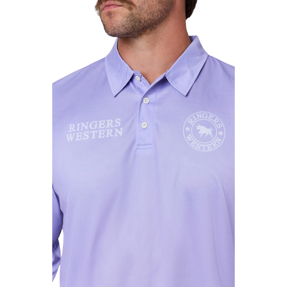 Ringers Western Signature Bull L/S Fishing Jersey (626033RW) Lilac