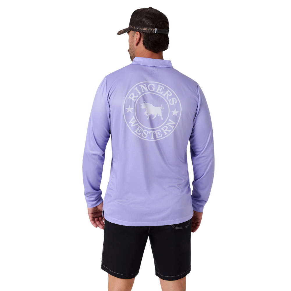 Ringers Western Signature Bull L/S Fishing Jersey (626033RW) Lilac