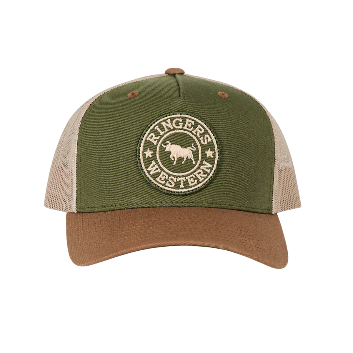 Ringers Western Signature Bull Trucker Cap (171120006) Olive/Tan