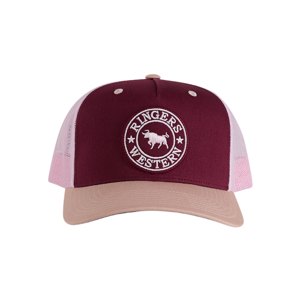 Ringers Western  Signature Bull Trucker Cap  (171120006)  Plum/Dusty Pink