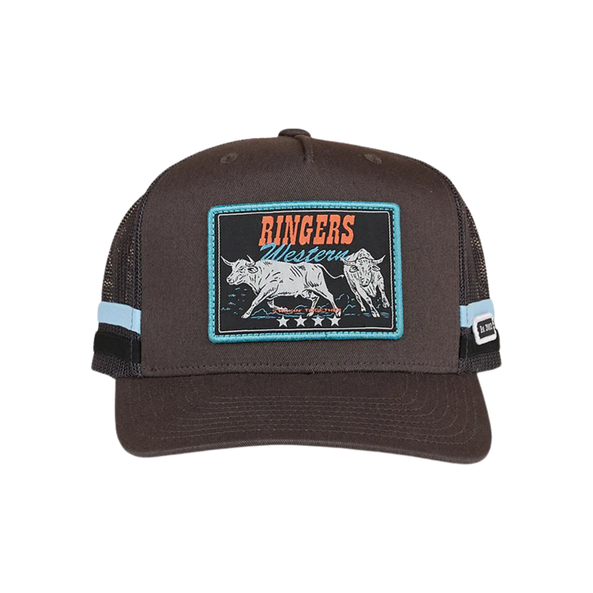 Ringers Western Stickin Together Deep Fit Trucker Cap (425047RW) Charcoal/Blue