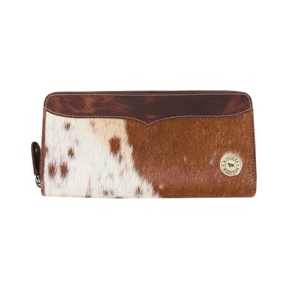 Ringers Western  Toro Dama Zip Purse  (425031RW)  Off White/Brown