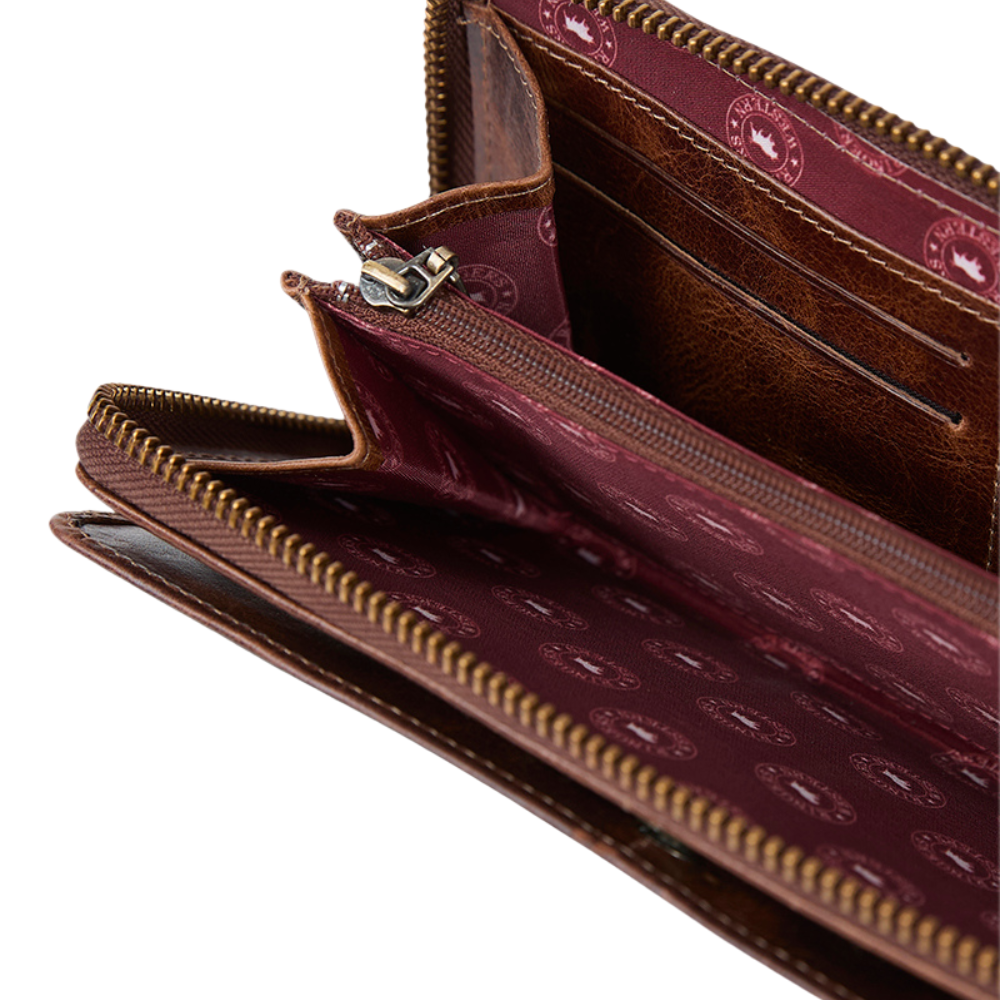 Ringers Western  Toro Dama Zip Purse  (425031RW)  Off White/Brown