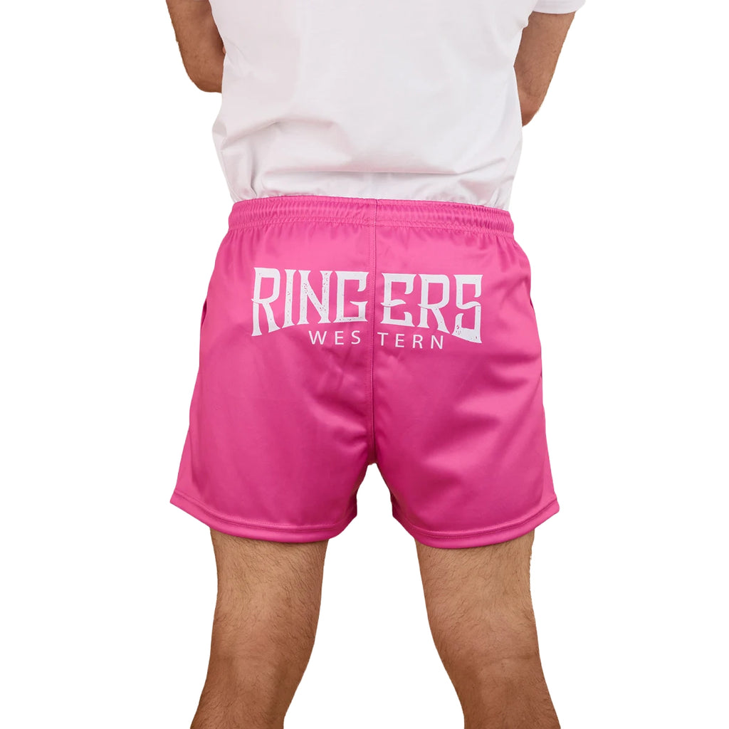 Ringers Western Unisex Big Ringers Footy Shorts  (125025RW) Candy/White