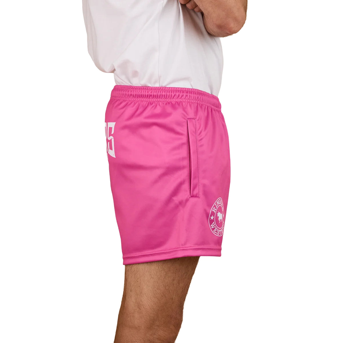 Ringers Western Unisex Big Ringers Footy Shorts  (125025RW) Candy/White