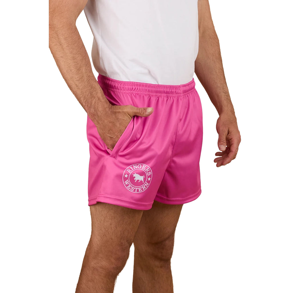 Ringers Western Unisex Big Ringers Footy Shorts  (125025RW) Candy/White