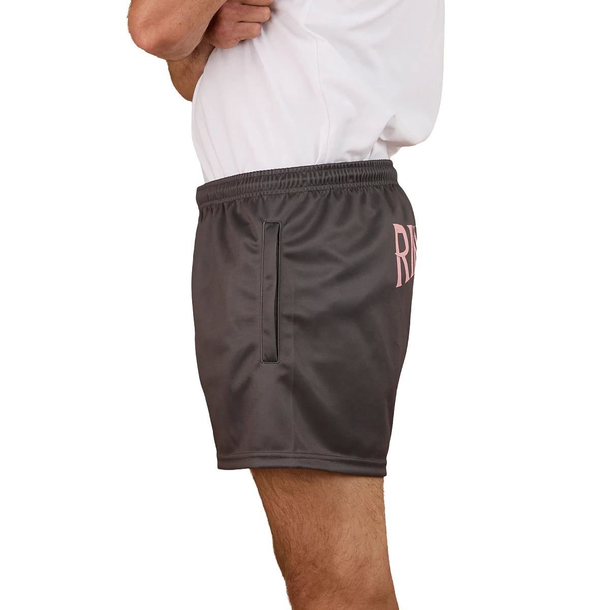 Ringers Western Unisex Big Ringers Footy Shorts (125025RW) Charcoal/Pink