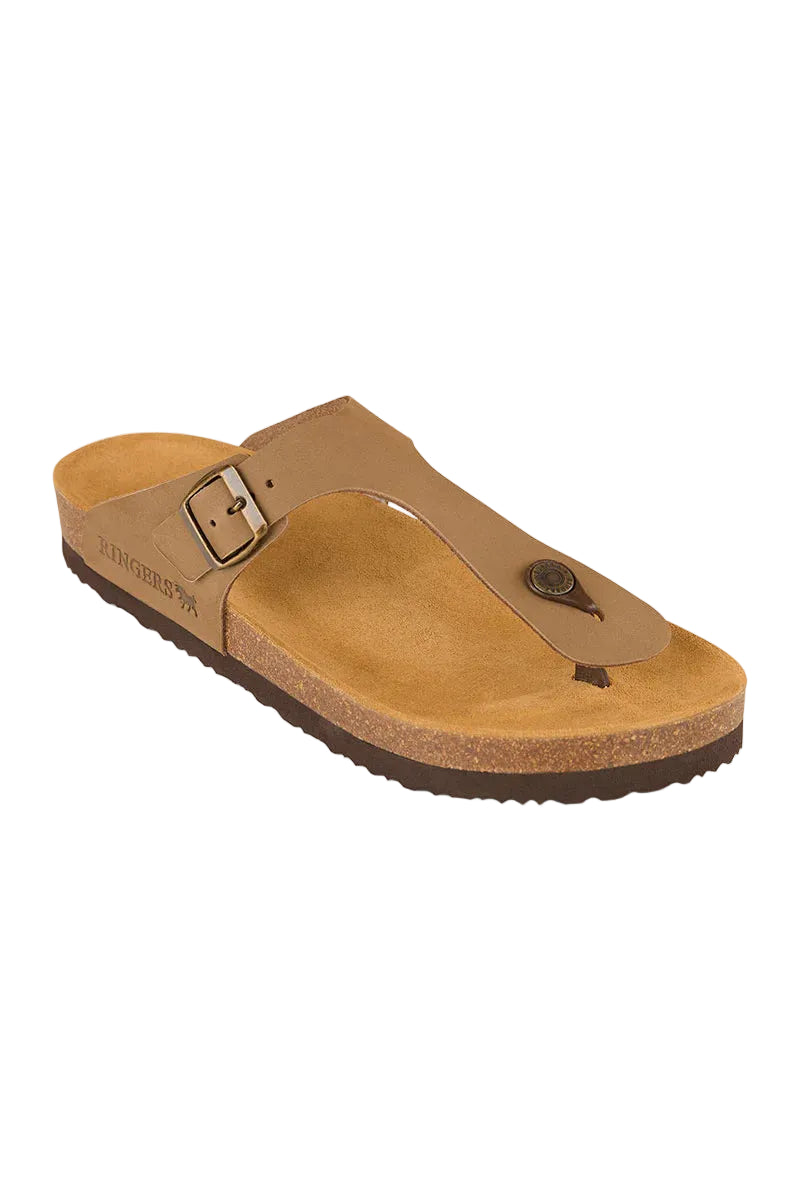 Ringers Western Unisex Bondi Leather Cork Thongs (425092RW) Tobacco