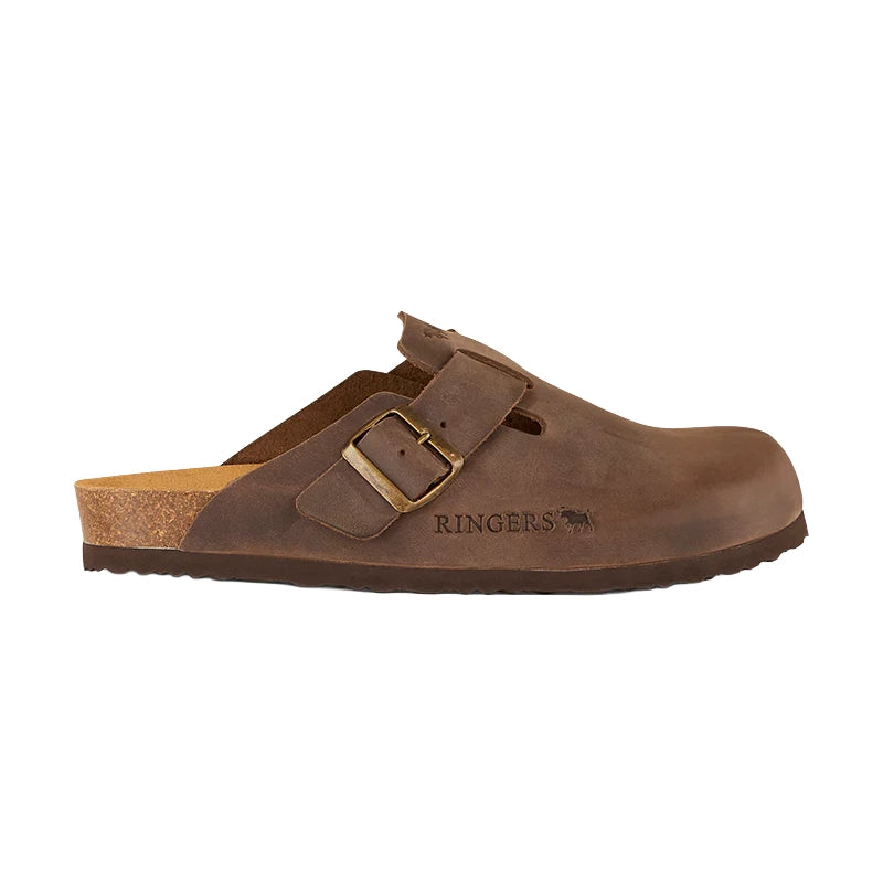 Ringers Western Unisex Byron Leather Cork Clogs (425094RW) Tobacco