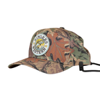 The Ringers Western Unisex Fishing Tech Baseball Cap (425057RW) in camo features a moisture-wicking design, round Ringers Western bull patch, curved brim, and adjustable strap for comfort and the perfect fit.