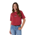 Ringers Western Unisex Garbala Classic Fit S/S Tee (425084RW) Brick Red Female Model Front