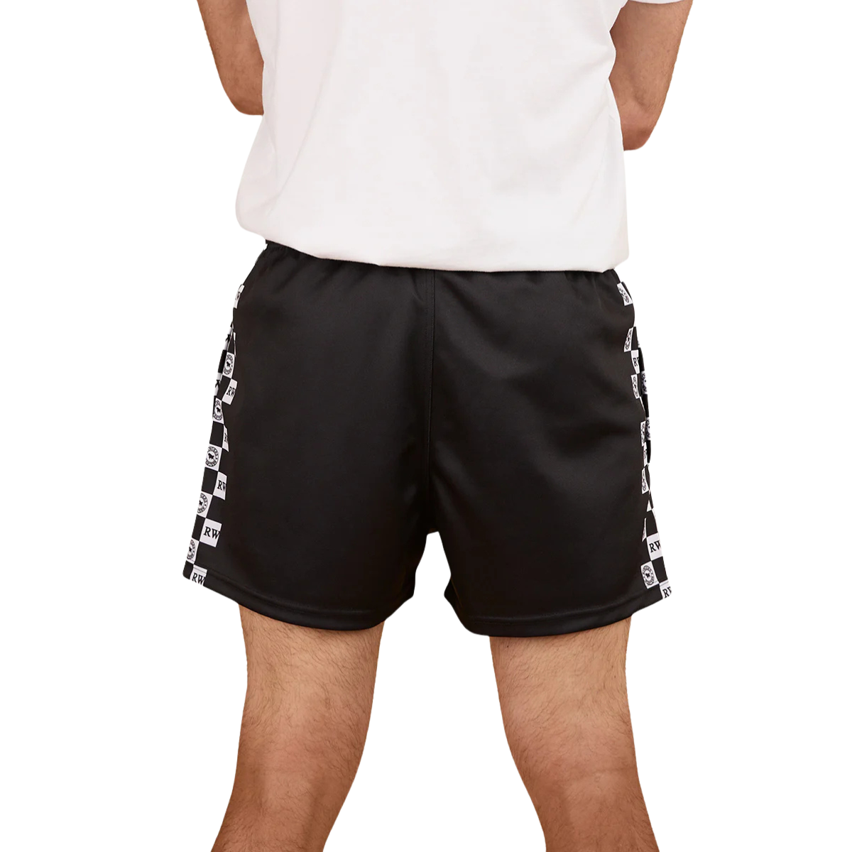 Ringers Western Unisex RW Check Footy Shorts (125023RW) Black [SD]