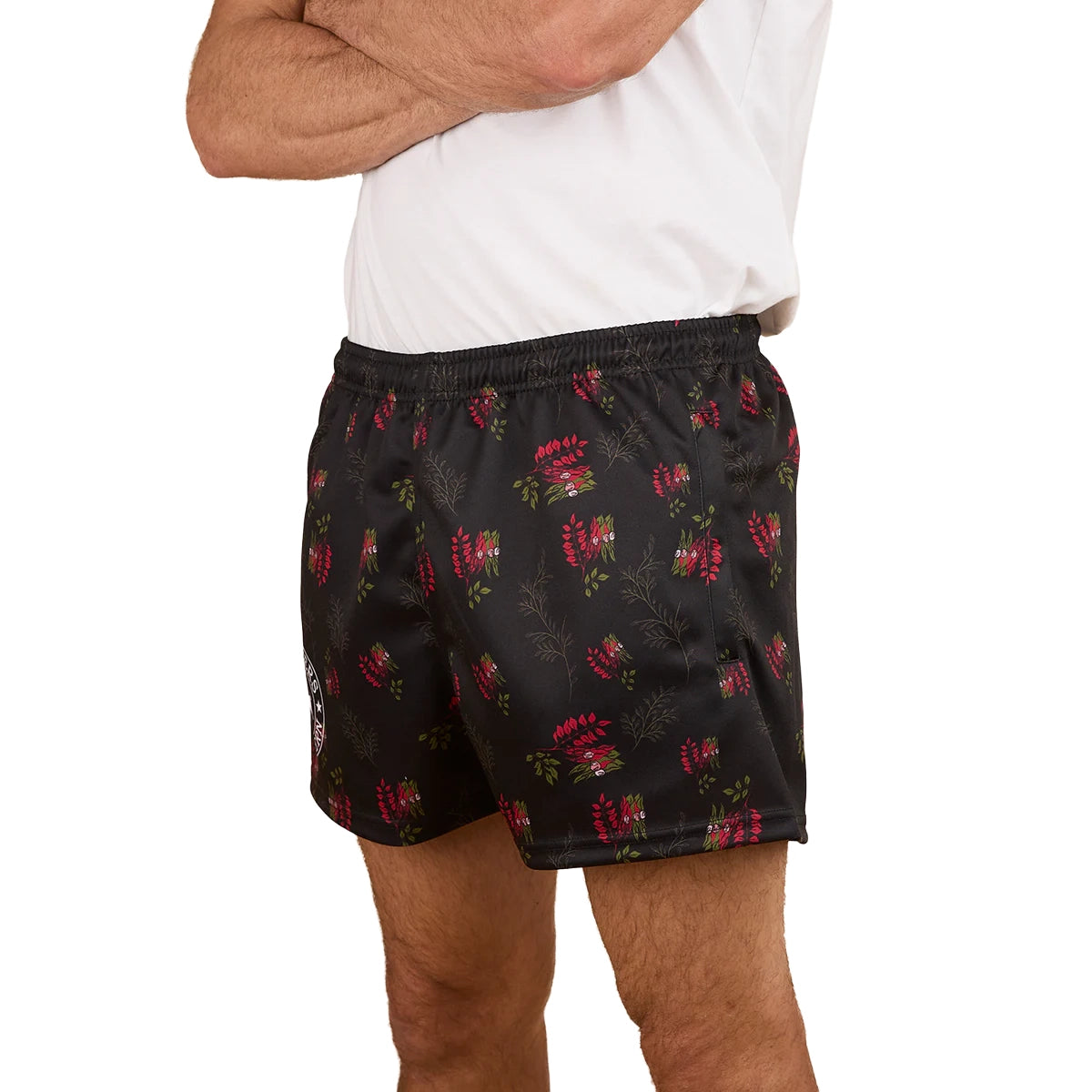 Ringers Western Unisex Rose Of The Desert Footy Shorts (125026RW) Black