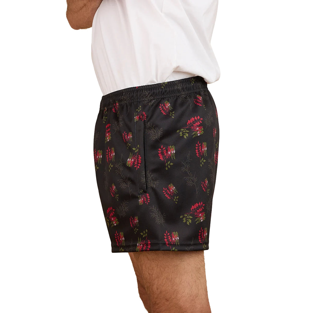 Ringers Western Unisex Rose Of The Desert Footy Shorts (125026RW) Black
