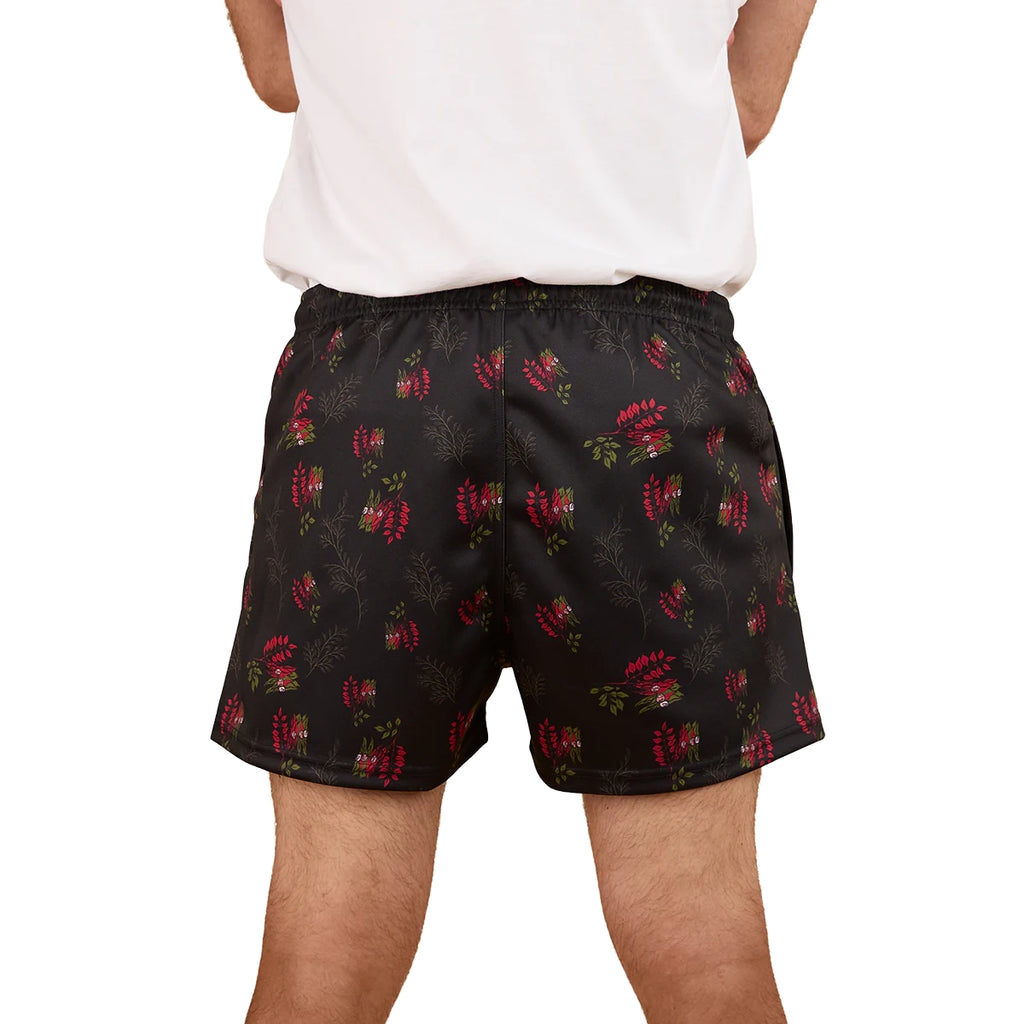 Ringers Western Unisex Rose Of The Desert Footy Shorts (125026RW) Black