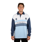 Ringers Western Unisex Stadium Oversized Rugby (425082RW) Blue Front Male Model