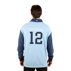 Ringers Western Unisex Stadium Oversized Rugby (425082RW) Blue Back Male Model