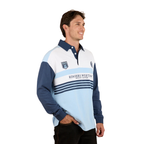 Ringers Western Unisex Stadium Oversized Rugby (425082RW) Blue 3-4 Right Male Model