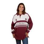Ringers Western Unisex Stadium Oversized Rugby (425082RW) Burgundy