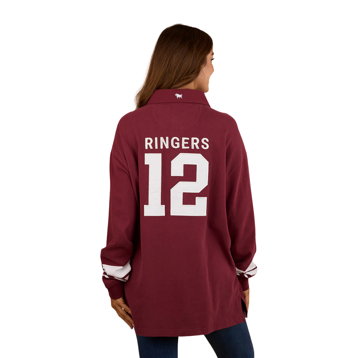 Ringers Western Unisex Stadium Oversized Rugby (425082RW) Burgundy