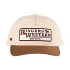 Ringers Western Unisex The Original Roadhouse Cap (626024RW) Bone/Brown Front View