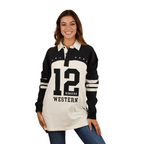 Ringers Western Unisex Williams Oversized Rugby (425083RW) Black/Off White