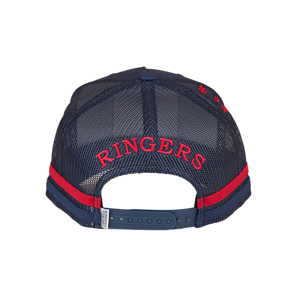 Ringers Western Ute Flag Deep Fit Trucker Cap (425050RW) Navy/Red