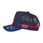 Ringers Western Ute Flag Deep Fit Trucker Cap (425050RW) Navy/Red