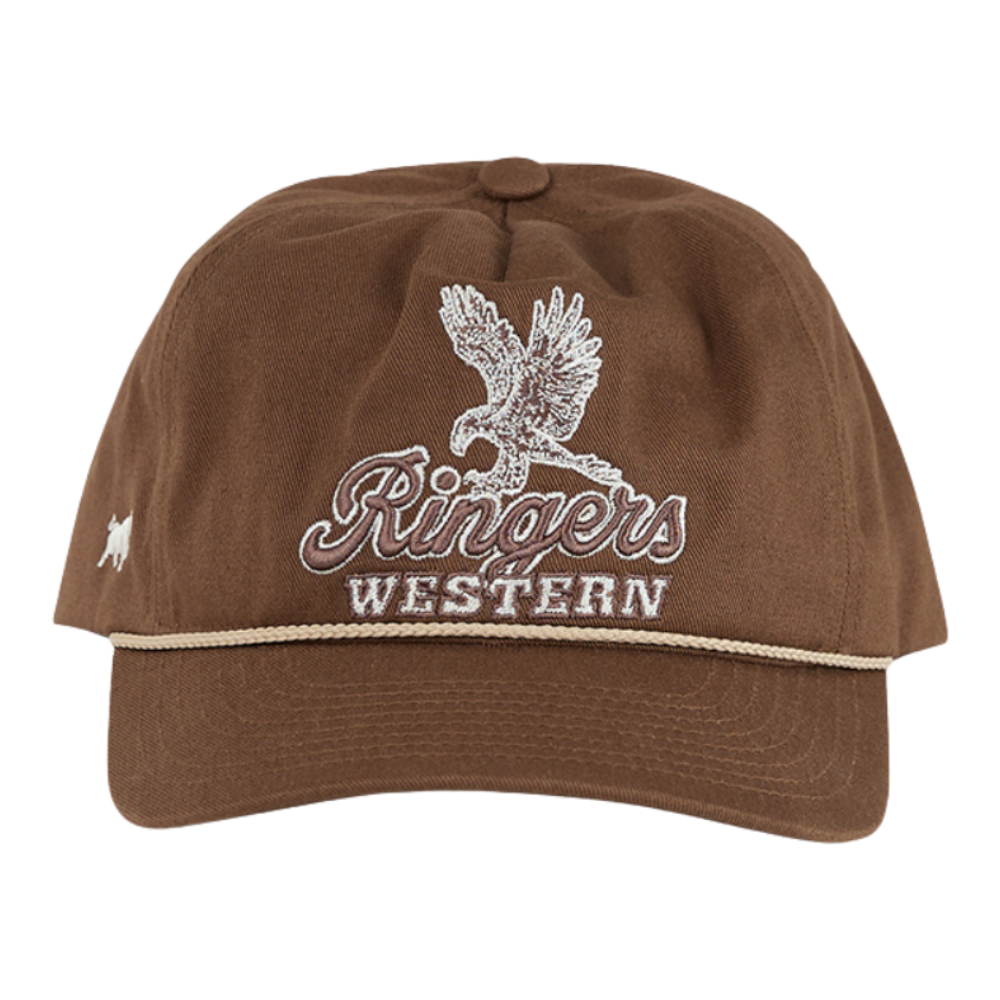 Ringers Western  Wedgetail Rampage Roadhouse Cap (626025RW) Chocolate Front