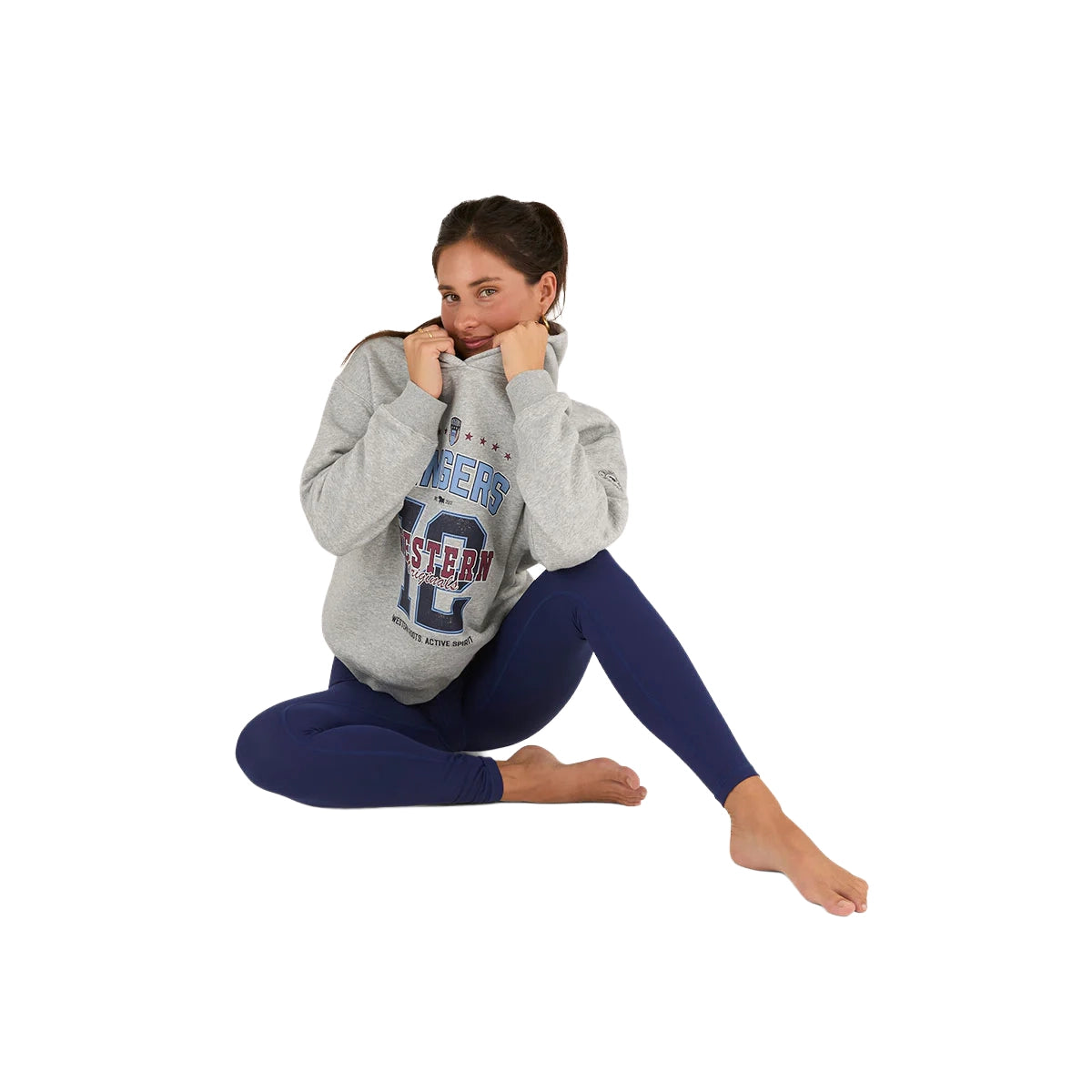 Ringers Western Womens Ace Oversized Hoodie (225019RW) Grey Marle