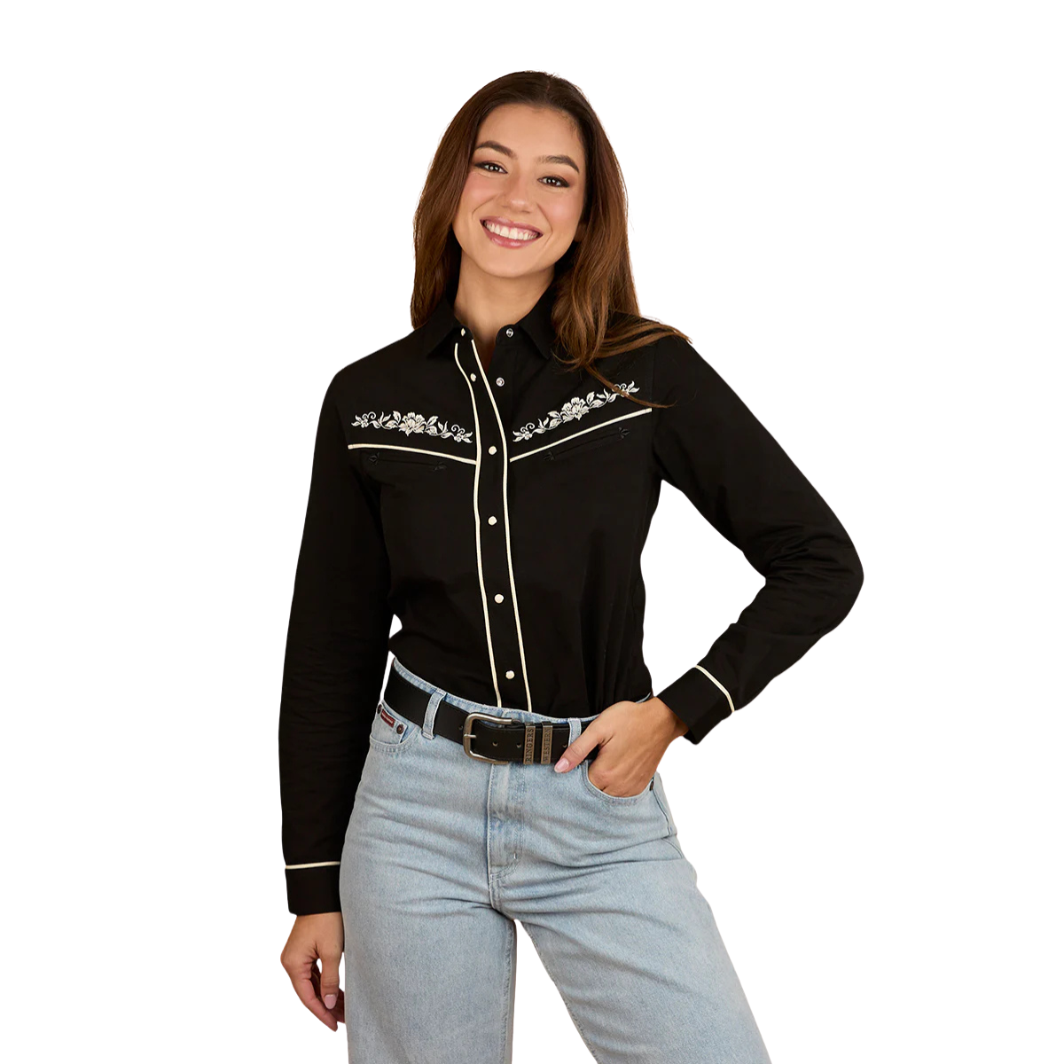 Ringers Western Womens Aisling L/S Western Shirt (225064RW) Black