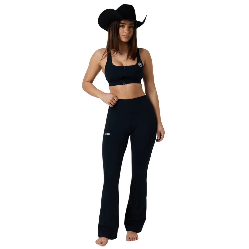 Ringers Western Womens Anikafit Zip Front Support Crop (225172RW)  Black