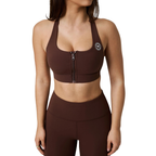 Ringers Western Womens Anikafit Zip Front Support Crop (225172RW)  Chocolate